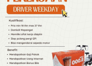Lowongan Kerja Driver Weekday Cupago: Penempatan Mapanget & GPI