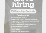 Lowongan Kerja PIC Branding Manado: Gabung Bersama Tim Kreatif Kami!