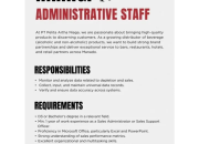Lowongan Kerja Administrative Staff PT Pelita Artha Niaga Manado