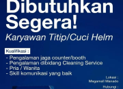 Lowongan Kerja Karyawan Titip/Cuci Helm di Babersih Megamall Manado