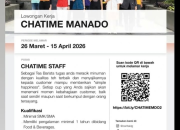 Lowongan Kerja Chatime Manado April 2026: Rekrutmen Tea Barista (Chatime Staff)