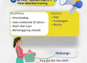 Lowongan Kerja Manado: Dicari Staf Laundry (Tersedia Training & Bonus)