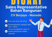Lowongan Kerja Manado: CV Berjaya Cari Sales Representative Bahan Bangunan