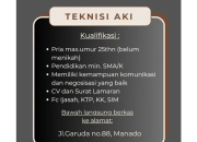 Lowongan Kerja Toko Aki Sudan Manado Terbaru