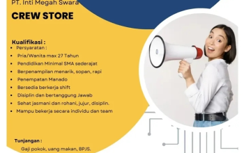 Lowongan Kerja PT Inti Megah Swara (IMS): Crew Store Penempatan Manado