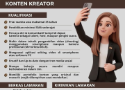 Lowongan Kerja Konten Kreator Terbaru 2026: Bergabung Bersama Bonbon Factory Group