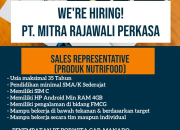 Lowongan Kerja PT Mitra Rajawali Perkasa Manado 2026: Cari Sales Representative Produk Nutrifood!