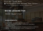 Lowongan Kerja Manado: Walk-In Interview Store Supervisor The People’s Cafe (Ismaya Group)