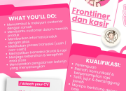 Lowongan Kerja Curabeauty & Booth Makanan Manado Terbaru 2026: Kasir, Admin, Staff Gudang