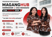 Lowongan Magang KEMNAKER x CSA Manado 2026