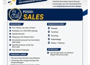 Lowongan Kerja Sales SMA/SMK Sederajat – Penempatan Sulawesi Utara & Gorontalo