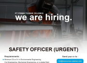 Lowongan Kerja PT Prima Tehnik Celebes: Posisi Safety Officer (Urgent) Manado