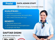 Lowongan Kerja Data Admin Staff SIM Group Kotamobagu