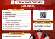 Lowongan Kerja Maji Chicken Cabang Buha (Manado )Position Crew Outlet