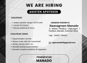 Lowongan Kerja Naavagreen Manado: Posisi Asisten Apoteker (D3 Farmasi)