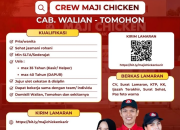 Lowongan Kerja Maji Chicken – Posisi Crew (Cabang Walian, Tomohon)