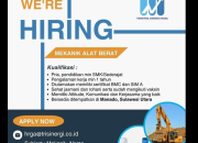 Lowongan Kerja Mekanik Alat Berat PT Trimitra Sinergi Nusa Penempatan Manado