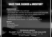 Lowongan Kerja Planet Surf Manado – Sales Team, Cashier & Inventory