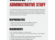 Lowongan Kerja PT Pelita Artha Niaga Manado – Administrative Staff