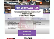 Lowongan Kerja Frontliner (Sales Retail Gadget) Kotamobagu