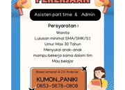 Lowongan Kerja Kumon Paniki 2026 – Asisten Part Time & Admin