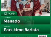 Lowongan Kerja Part-time Barista Fore Coffee Manado Terbaru