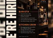 Lowongan Kerja Barista & Kitchen Crew Kian Brews, Bites, Beats Manado Terbaru